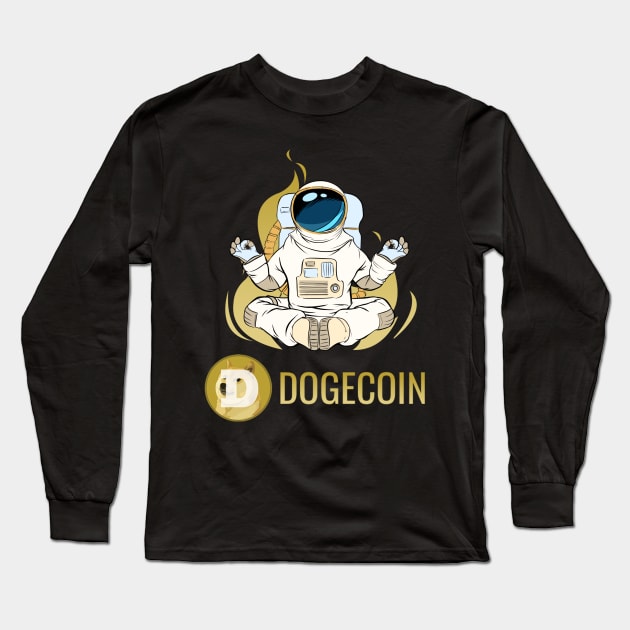 Dogecoin coin Crypto coin Cryptocurrency Long Sleeve T-Shirt by JayD World